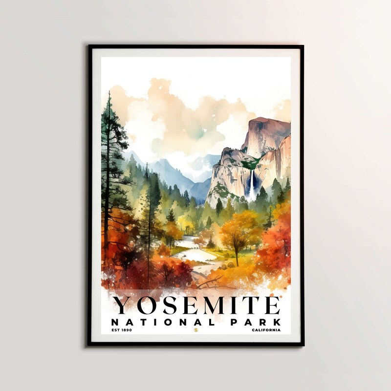 Yosemite National Park Poster, Travel Art, Office Poster, Home Decor | S4